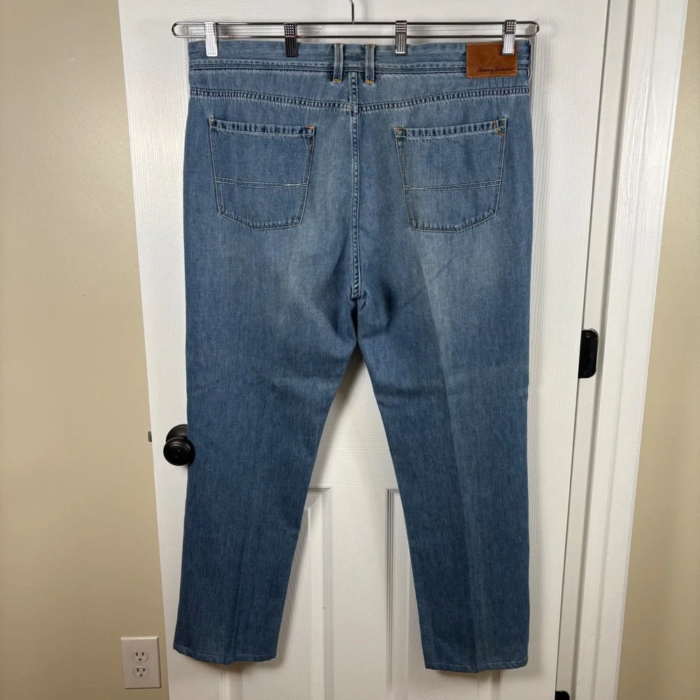 Tommy Bahama Standard Jeans 40x30 Blue Cotton Tencel Blend Coastal Casual‎ Denim